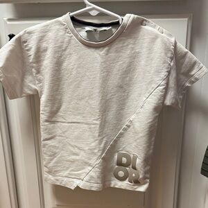 Dior Kids Short Sleeve Logo Tee in Cream